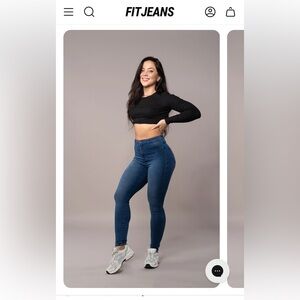 FITJEANS XL Contour azure blue stretchy skinny jeans